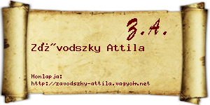 Závodszky Attila névjegykártya